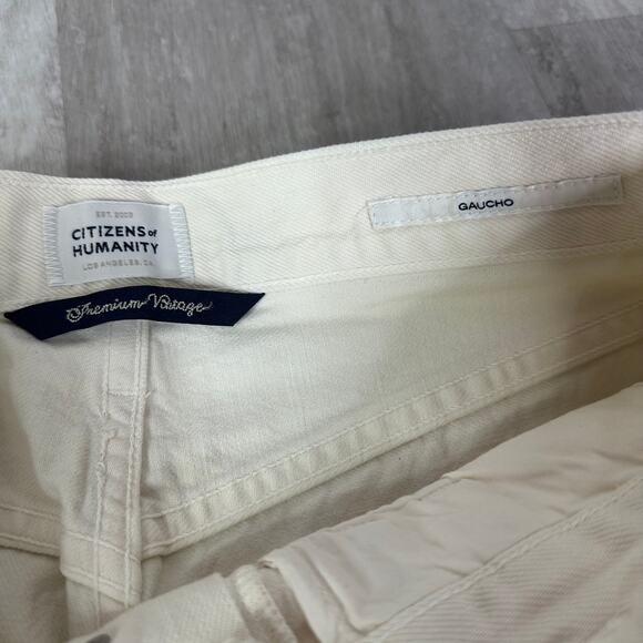 Citizens of Humanity Gaucho wide leg Jeans in Marzipan Size 25 - Picture 7 of 11